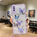 Colorized Butterfly for Samsung A50 Phone case a32/a42/a52 Soft Silicone a72/M12/S21u Protective Sleeve. 