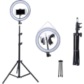 10inch Ring Light Tripod Stand Studio Set for YouTube/Facebook Live Video/Tiktok Video - 7 Feet Long 200 Cm. 