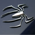 3D Metal Spider Car Sticker Logo for Bike Motor Car Silver Chrome Motor Emblem. 