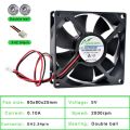 ACP8025 8cm 80mm fan 80x80x25mm DC5V 12V 24V 2pin Cooling fan suitable for chassis power inverter. 