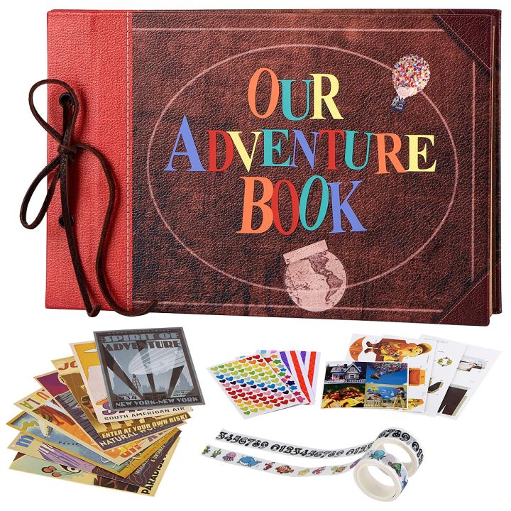 60%20Page%20DIY%20Handmade%20Photo%20Album%20Scrapbook%20Our%20Adventure%20Book%20Retro%20Kraft%20Album%20Anniversary%20Wedding%20Guest%20Book%20Memory%20Gift%20-%20Image%202