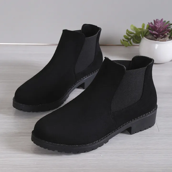 Boots%20Girls%202023%20New%20Booties%20Women%20Low%20Heel%20Martin%20Boots%20Women's%20Boots%20Autumn%20Winter%20New%20Fashion%20Round%20Toe%20Women's%20Shoes%20Wholesale%20-%20Image%206