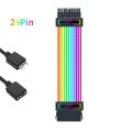 LOVING COOL PSU Extension Cable ARGB Strimer Plus ATX 24Pin PCI-E 16Pin Soft Silicone Bendable 5V 3Pin ARGB Sync PC Cable. 