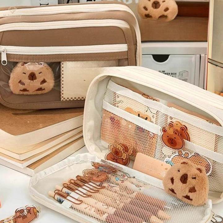 Pencil Case Portable Makeup Bag for Teens Boys Girls School