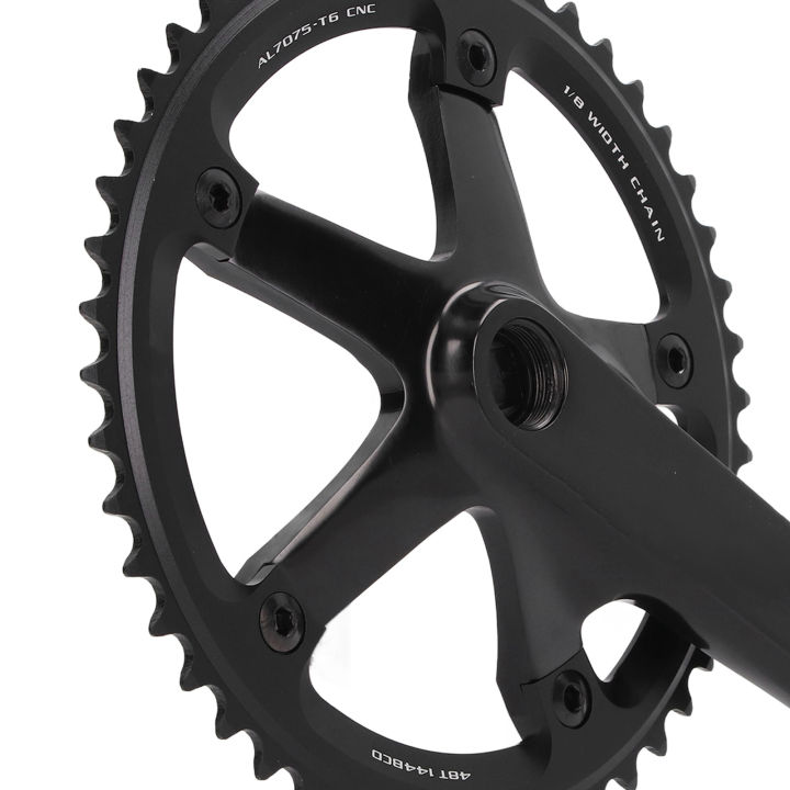 Aluminum Alloy 144 BCD 48T Single Speed Crankset Bike Crank Arm Bicycle Cran MNJ