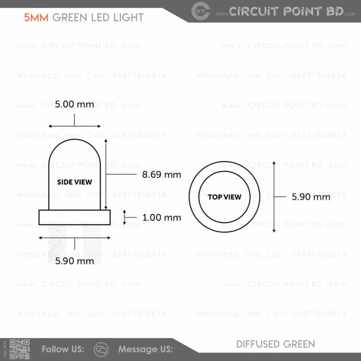 100%20Pcs%20-%20DC%205mm%20Green%20LED%20Light%20Round%20Transparent%20(Bright)%20100%20Pcs%20Pack.%20Indicator%20LED,%20Lighting,%20DIY%20or%20General%20Purpose%20LED.%20-%20Image%204