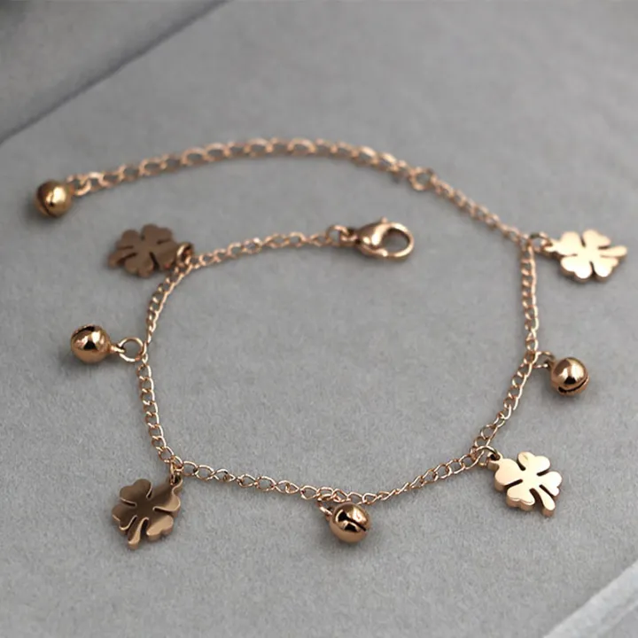 Trendy%20Adjustable%20Fashionable%20Anklets%20for%20Girls%20Simple%20Stylish%20Foot%20Jewelry%20-%20Four%20Leaf%20Clovers%20Bells%20Chain%20Anklet%20for%20Women%20Anniversary%20Gift%20for%20Wife%20Girlfriend%20-%20Image%207
