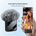 F11-2 (3 in 1)Collar Wireless Dual Microphone proprofessional Lepal Lavaliar microphon iPhone/Android & Type C Supported 100& Noise Cancellation.