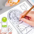 Rotatable Fast Drawing Template Ruler Art Design Construction Architect Stereo Geometry Ellipse Drafting Measuring Scale Ruler. 