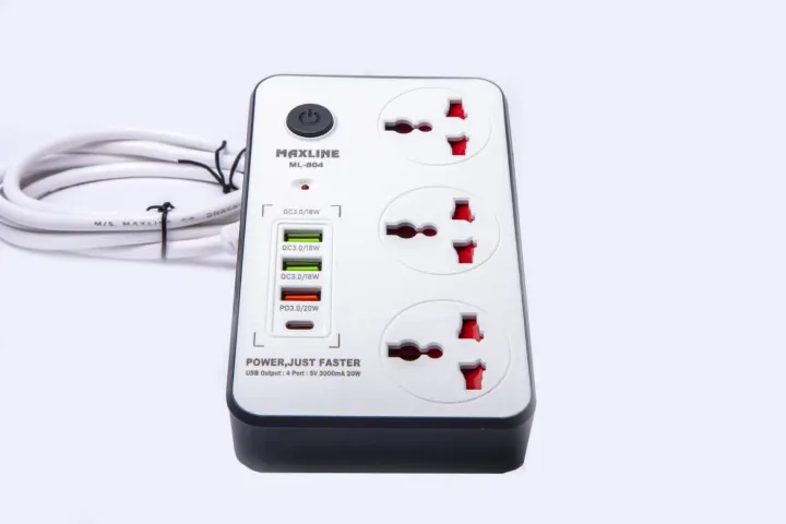 Maxline%20ML-804%20Multiplug%203%20Ways%20Power%20Socket%20And%204USB%20Port%20(%20PD%20+%20QC%203.0%20Fast%20Charging%20)%20With%20Adjust%202%20Mobile%20Stand%202%20Yard/%206%20Feet%20Cable%20-%20Image%207