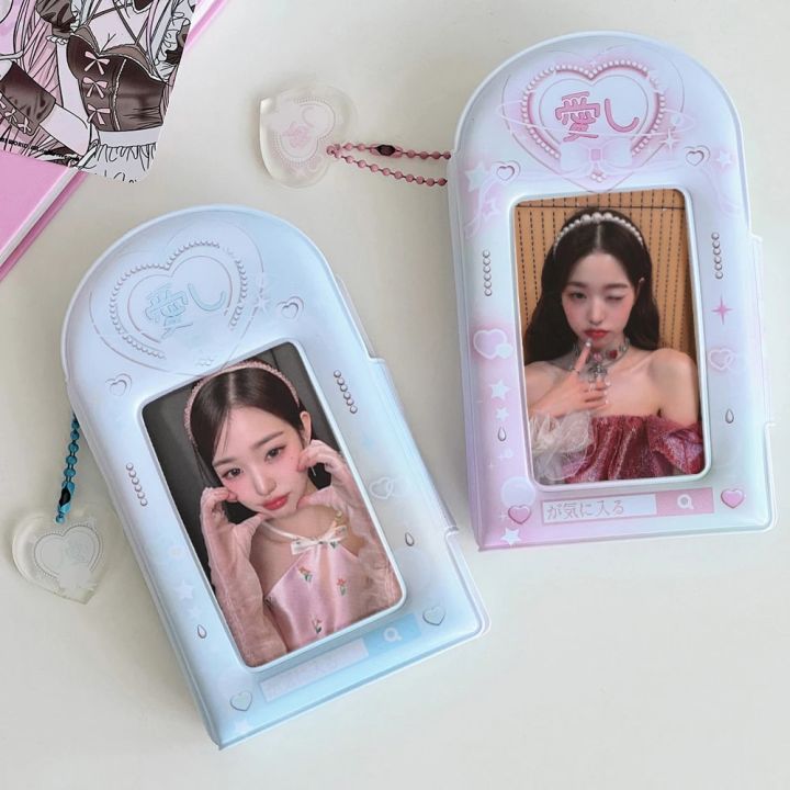 3 Inch Cute Sleeves Photocard Holder Idol Card Kpop Binder Bow Instax Mini Photo Album For Photograph Korea PVC Collect Book
