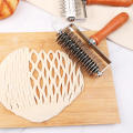 Easy-Clean Pizza Roller Cutter Dough Lattice Stainless Steel Ergonomic Lattice Roller Cutter Wooden Handle Pizza Cutter for. 