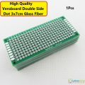 Veroboard Double Side Dot 3x7cm Glass Fiber Stripboard PCB Printed Circuit Board Project Board For Prototyping Weld Soldering Arduino DIY.