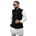 Stylish black koti for men panjabi | Panjabi vest or waist coat for men | Mujib coat for men black half.