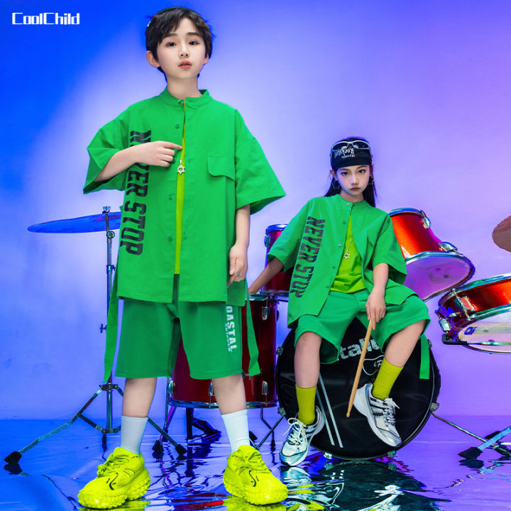 Boy%20Hip%20Hop%20Short%20Sleeved%20Shirt%20Street%20Dance%20Shorts%20Clothes%20Sets%20Girls%20Blouse%20Cargo%20Pants%20Child%20Summer%20Streetwear%20Kids%20Costumes%20Shapewear%20-%20Image%204