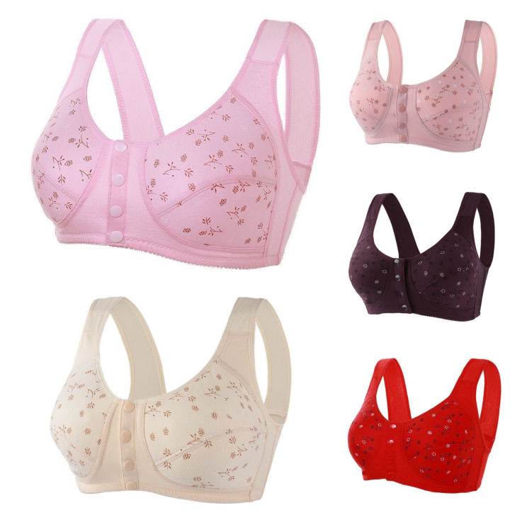 Pregnant%20Women%20Breastfeeding%20Bra%20Without%20Steel%20Ring%20Flower%20Print%20Maternity%20Underwear%20Front%20Button%20Bra%20Postpartum%20Underwear%20mummy%20Bra%20-%20Image%204