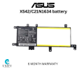 C21N1634 Asus VivoBook X542 X542U X542B A542U A580U R542 R542U Series laptop battery. 