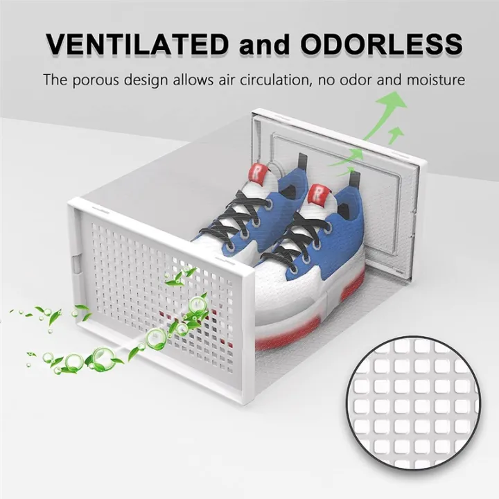 Shoe%20Storage%20Box,%20Clear%20Transparent%20Shoe%20Storage%20Boxes%20Hard%20Plastic%20Stackable%20Organiser%20Containers%20Bins%20Easy%20to%20Use%20White%20-%20Image%204