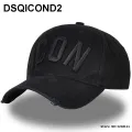 【happy one】DSQICOND2 Letters Casquette Hats Solid Pattern Casquette Dad Cowboy hat Baseball Cap Snapback of Man Wom. 