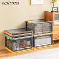 Stackable Storage Bin Foldable Stackable Plastic Storage Box with Lid for Home Organization Closet Organization Bin.