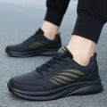 Spring leather sneakers men's lightweight running shoes foreign trade men's shoes spot wholesale lace-up casual shoes men.