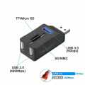 USB 3.0 HUB Adapter Extender Mini Splitter Box 1 to 3 Ports High Speed USB 2.0 For PC Laptop U Disk Card Reader.