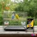 Code- 6045 - 18 x 12 Inches Thin Metal Wire Cage with Tray, Food & Water Pot for Budgerigar,Lovebirds,Finches,Parrots,Hamster,Cockatiel, Chicken,Duck,Quail,Rabbit ,Cat,Dog ,Dove | bird cage house accessories food toy nest harness feeder china decoration.