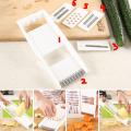 Multi Purpose Food Vegetable Slicer/Chopper ,6 in 1 Mandoline Slicer, Potato Peeler,Carrot/Cheese Grater,Manual Vegetable Cutter-white.