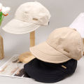 Big Brim Denim Sports Hat Proof Bare Face Sunscreen Hat with Elastic Adjustable.