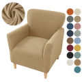 Stretch Spandex Club Armchair Slipcovers Elastic Single Couch Covers Jacquard Tub Sofa Cover for Study Bar Counter Living Room. 