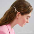 Jennie's same hairpin one-word clip side clip rhinestone bangs Korean girl hairpin horizontal clip headwear.