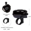 Bicycle Bell - Aluminum Bike Bell Ring - Classic Bicycle Bell for Adults Men Women Kids Girls Boys Bikes - Mountain Bike Accessories(black). 