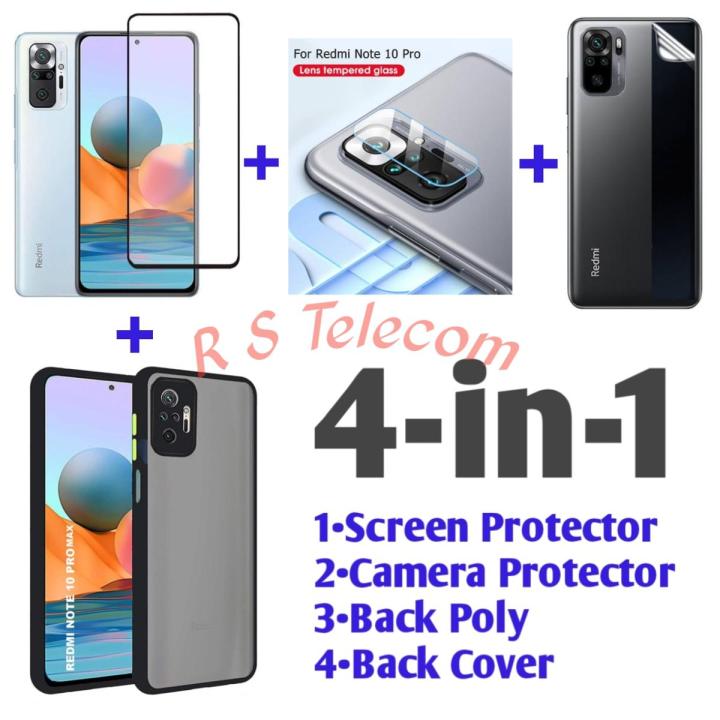 4-in-1 Combo Pack Screen Protector+Camera Lens Protector+Back Poly