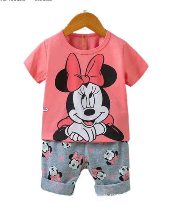 Kids Clothes Set Baby Boy T-Shirt Shorts Summer Mickey Mouse