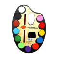 ...Kids Large Palette Water Color Set 12 Color and Artist Paint Brush (Big size). 