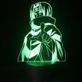 RA Naruto Uchiha Itachi Ki Kakashi 3D night light LED light 7/16 color three-dimensional small table lamp birthday gift. 