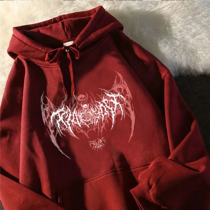 Long-sleeved%20Casual%20Punk%20Style%20Women's%20Hoodie%20Skull%20Top%20Gothic%20Skull%20Deep%20Black%202021%20Loose%20Ulzzang%20Fashion%20Women's%20Sweatshirt%20-%20Image%206