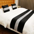 50X180cm Diamond Flannel Bedspread Bed Runners Velvet Wavy Pattern Double-faced Throw Runners Home Hotel Decoration Bed Flag. 