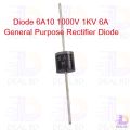10Pcs- Diode 6A10 1000V 1KV 6A General Purpose Rectifier Axial Diode 6A10 Silicon Junction Diode R-6 Package. 