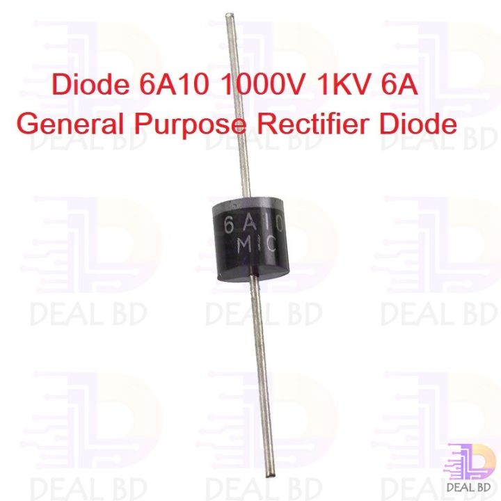 10Pcs-%20Diode%206A10%201000V%201KV%206A%20General%20Purpose%20Rectifier%20Axial%20Diode%206A10%20Silicon%20Junction%20Diode%20R-6%20Package%20-%20Image%205