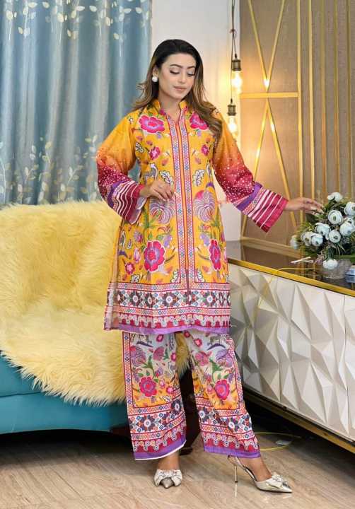 New%20Exclusive%20Pakistani%20Silk%20Two%20Piece%20Printed%20Salwer%20Kameez%20For%20Women%20Girls%20-%20Image%204