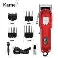 Kemei KM-802 Metal Engraving Hair Clipper With LED Display For Men. 