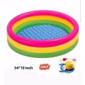 Baby Bath Tub, Baby Swimming Pool with Pumper (34 X10inch) - Multicolor. 