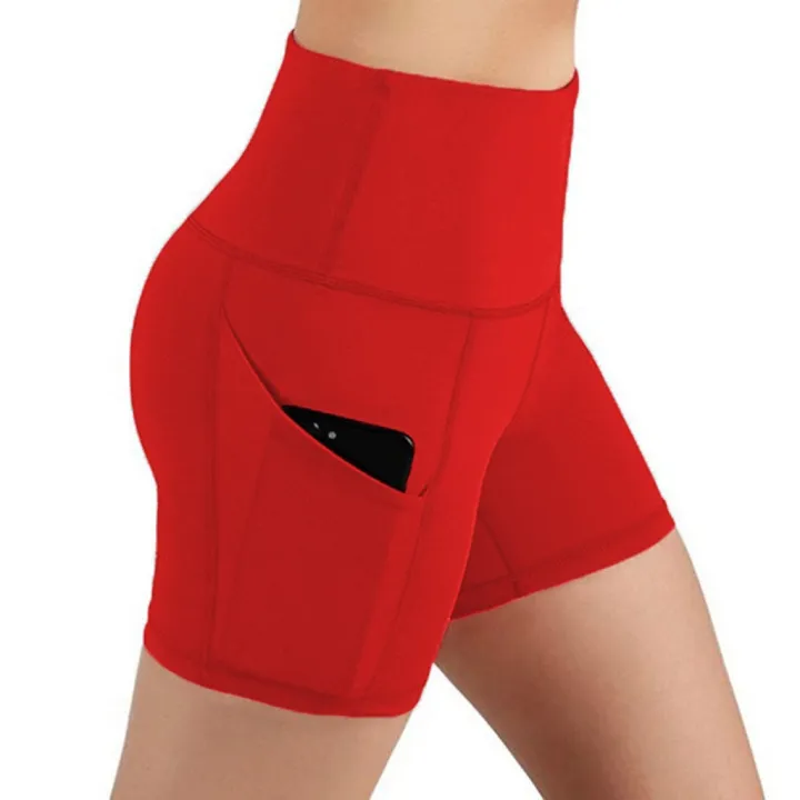 Lady%20Solid%20pocket%20High-waist%20Hip%20Stretch%20Underpants%20Fitness%20Running%20Fitness%20Sports%20Shorts%20Leggings%20women%20Shorts%20for%20women%20-%20Image%206