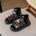 Kids roman shoes girls sandals summer 2023 new fashion princess shoes middle big kids little girls school shoes.