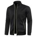 Men's Zipper Jacket Autumn Stand Collar Sweatshirts Long Sleeve Casual Coats Streetwear Male Fleece Sweater.