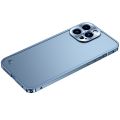 For iPhone 14 Pro Max Metal Frame Frosted PC Shockproof Phone Case. 