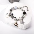 amazon pan family bracelet fashion big hole crystal beaded girl diy fresh flower pendant bracelet. 