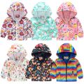 windbreaker for girls Children's jacket Child coat unicorn rainbow spring summer jacket girl baby clothes thin waterproof 2-7T.