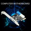 USB 3.0 PCI-E Expansion Card Adapter 2 Port USB3.0 Hub Internal 19pin 19 pin Header USB 3 to PCIE PCI express adapter Card. 
